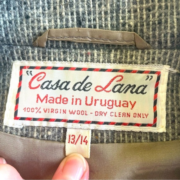 Casa de Lana Vintage Wool Tweed Cardigan Size 13-14 - Picture 8 of 10